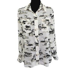Banana Republic Safari Animal Blouse